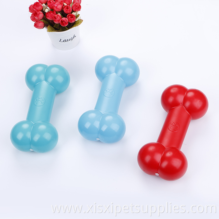 2018 Hot Sale TPE blowing Dog Bone Chew Squeaky Toy for Dogs